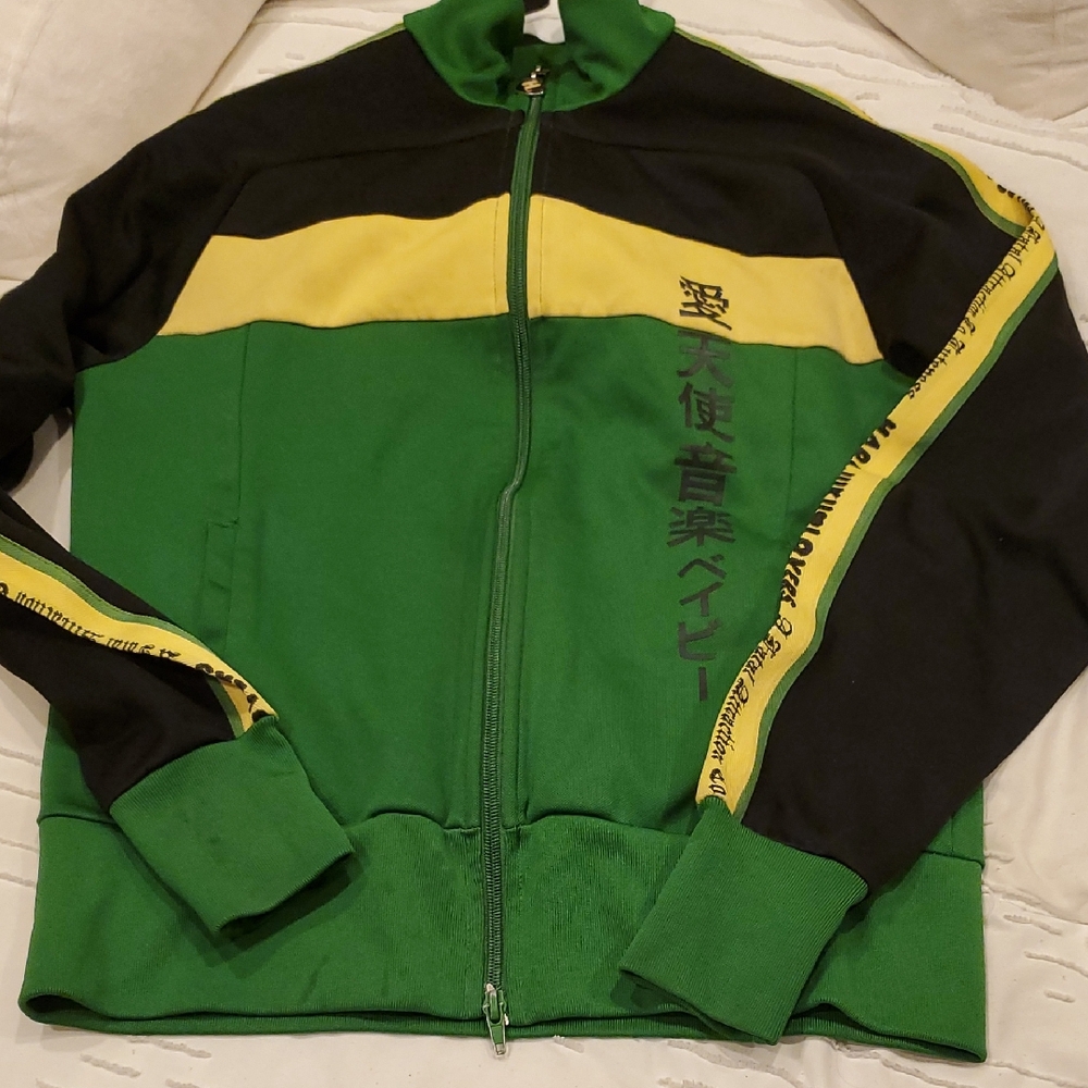 Harajuku Lovers Green, Yellow & Black Lightweight Track Jacket